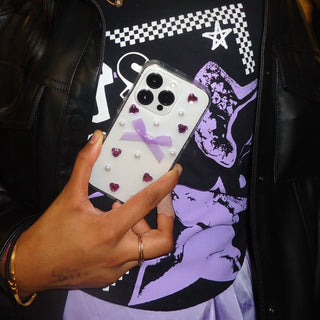 Purple Bow Resin Phone Case