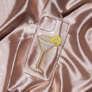 Lemon Drop Martini Beaded Resin Phone Case