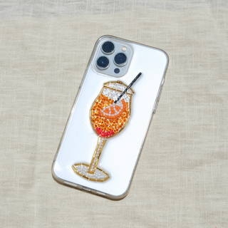 Aperol Spritz Beaded Resin Phone Case