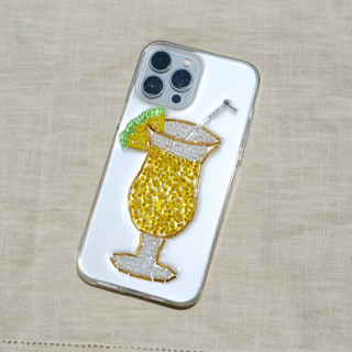 Piña Colada Beaded Resin Phone Case