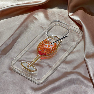 Aperol Spritz Beaded Resin Phone Case